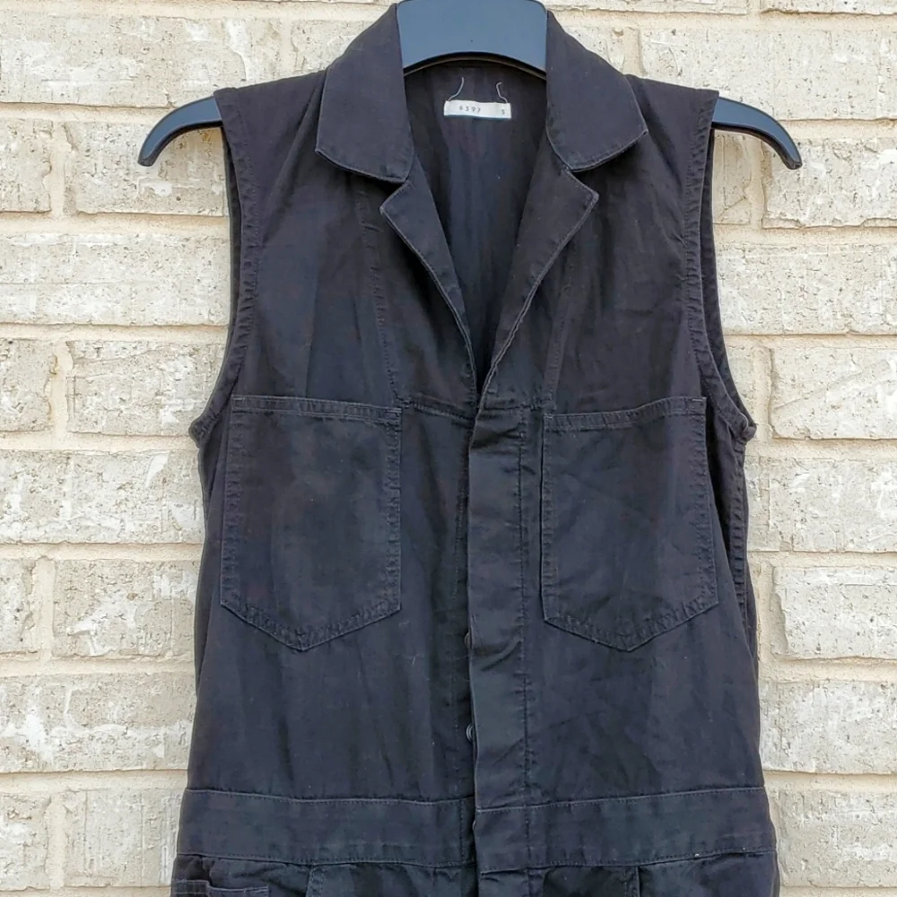 6397 Sleeveless Dark Dusty Black Jumpsuit and Rompers, Size Small, NWOT